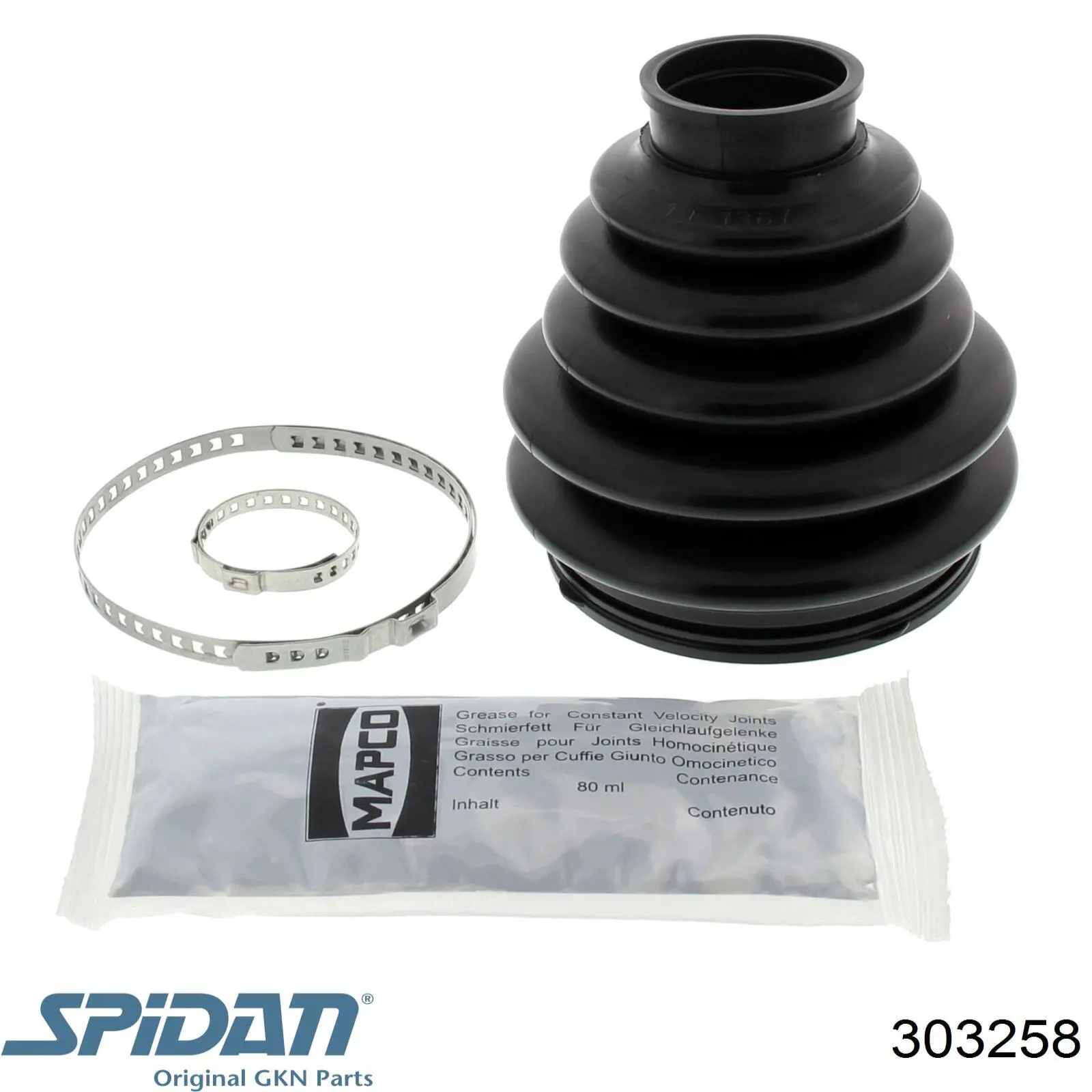 Пыльник ШРУСа передней полуоси наружный GKN-Spidan 303258
