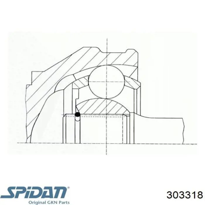 ШРУС наружный передний 303318 GKN-Spidan