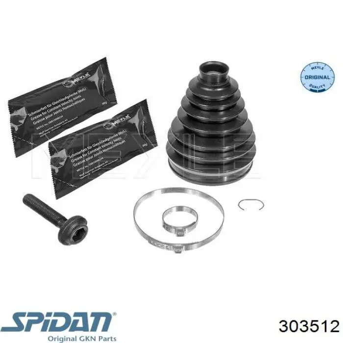 Fuelle, árbol de transmisión delantero exterior 303512 GKN-Spidan