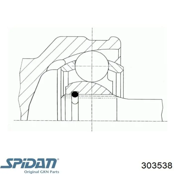 ШРУС наружный передний 303538 GKN-Spidan