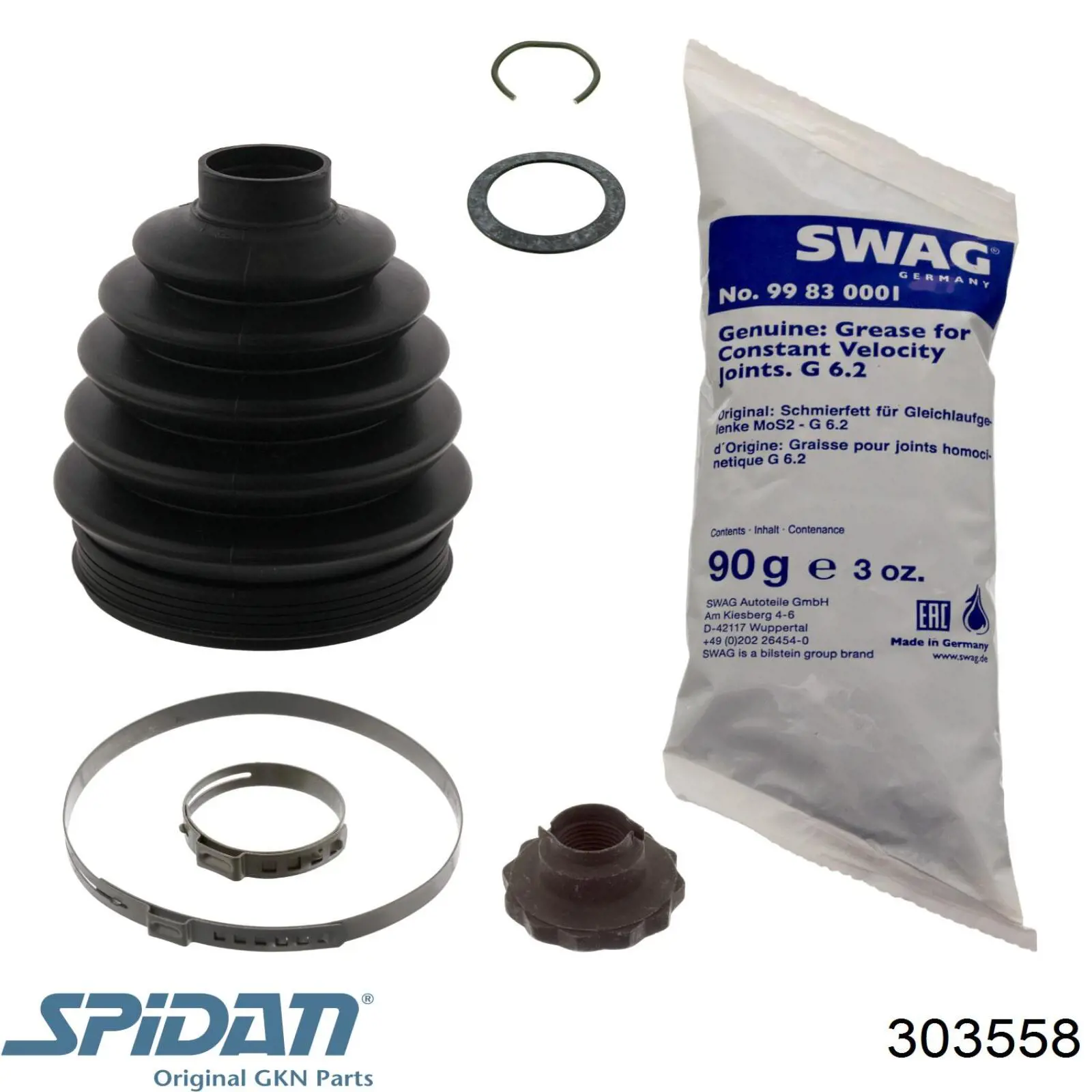 303558 GKN-Spidan Пыльник шарнира привода