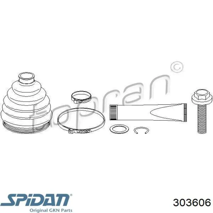 Купить 303606 GKN-Spidan Пыльник гранаты наружный, передний