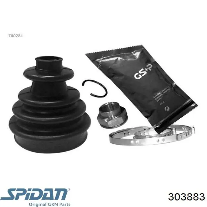 Пыльник ШРУСа наружный 303883 GKN-Spidan