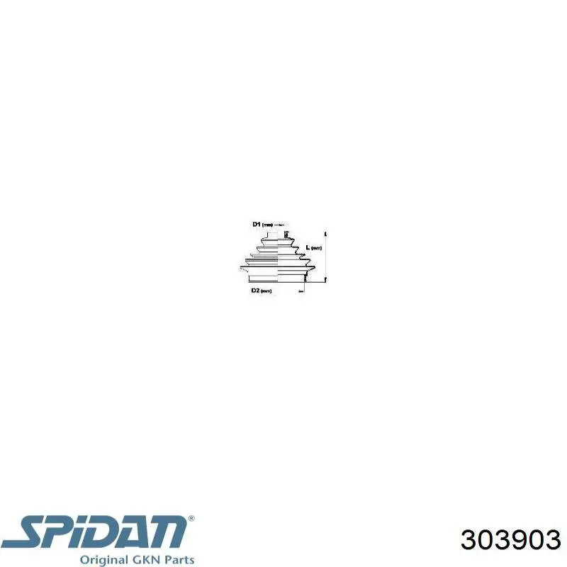 Пыльник ШРУСа наружный 303903 GKN-Spidan