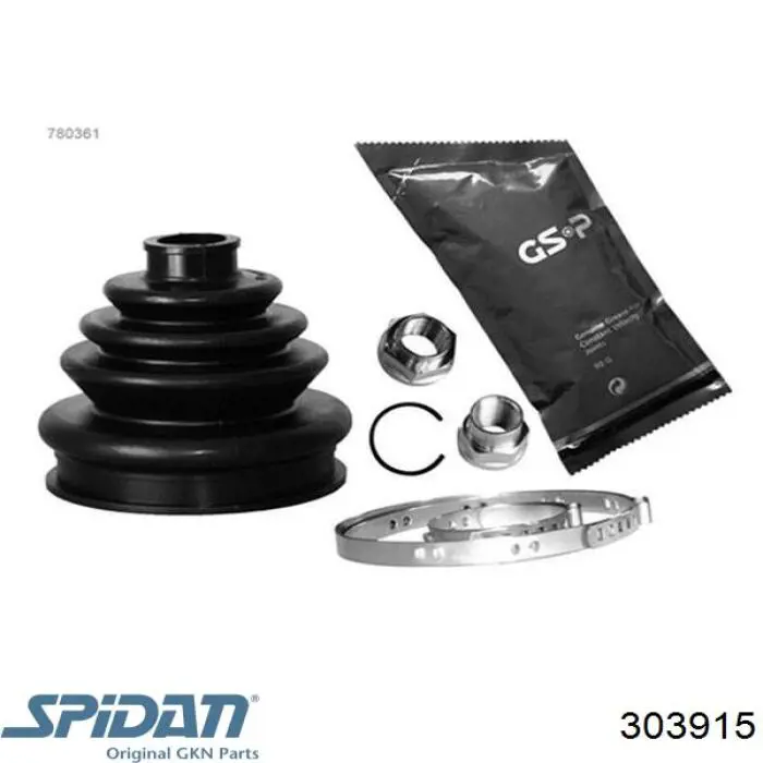 Пыльник ШРУСа передней полуоси наружный GKN-Spidan 022204