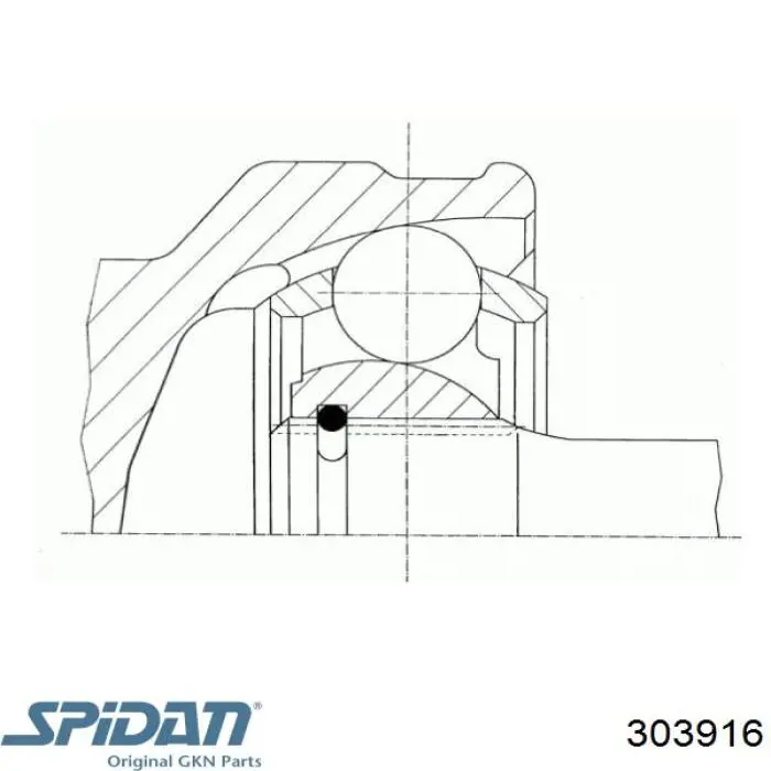 ШРУС наружный передний 303916 GKN-Spidan