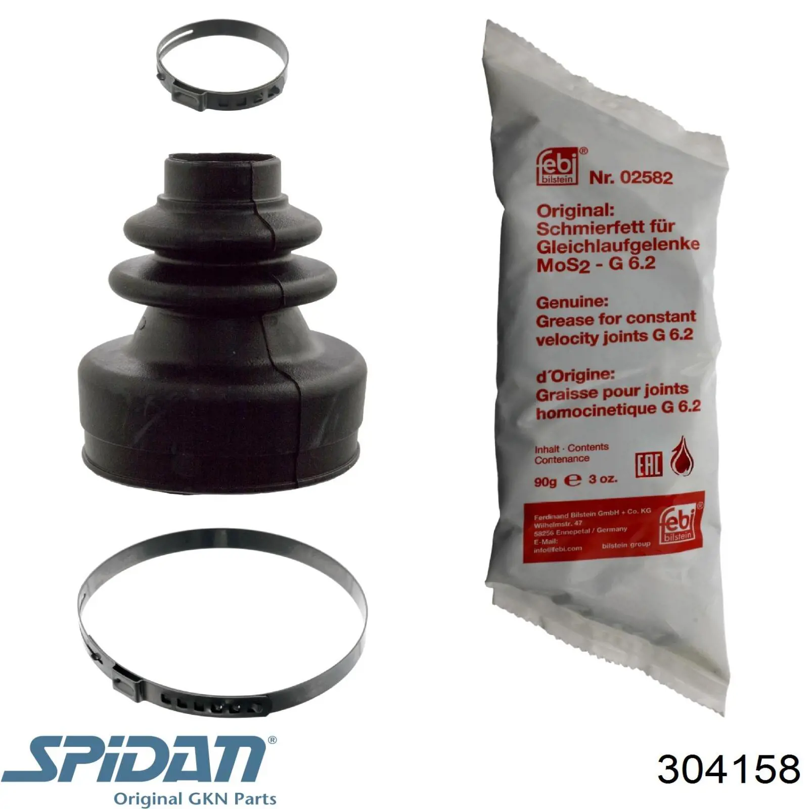 Купить 304158 GKN-Spidan Пыльник гранаты внутренний, передней полуоси