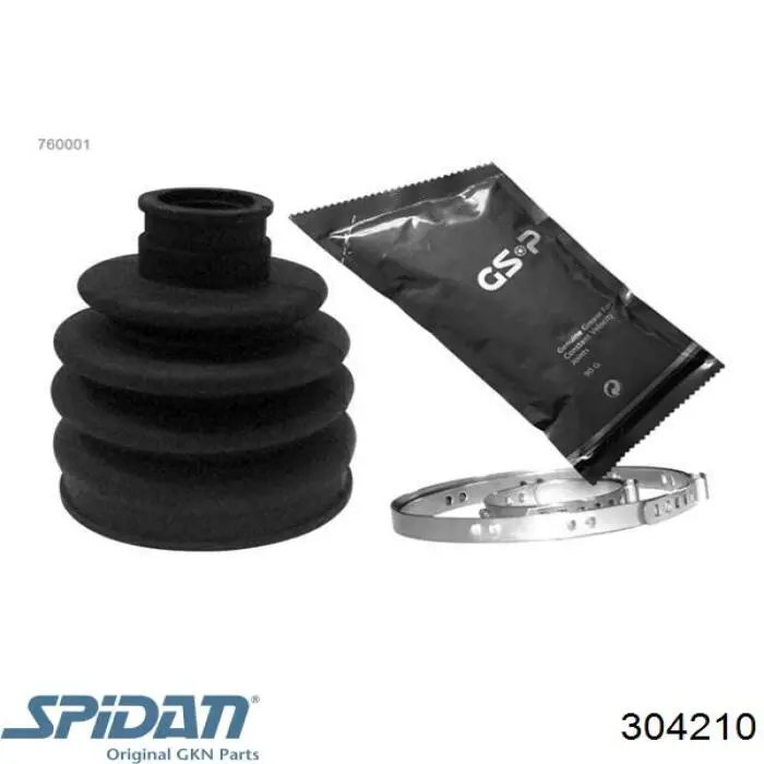 Пыльник шарнира угловых скоростей внутренний передний GKN-Spidan 304210 цена, от 12.66 USD