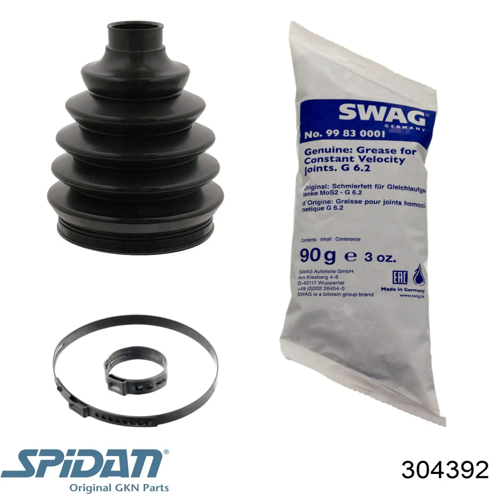 Пыльник ШРУСа наружный 304392 GKN-Spidan