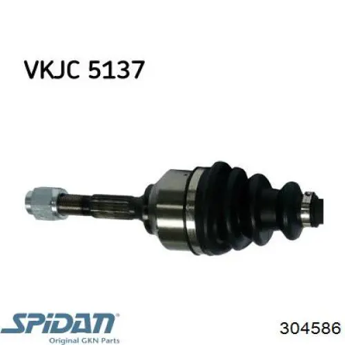 304586 GKN-Spidan Полуось передняя левая