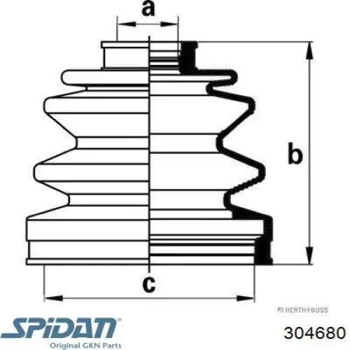 Купить 304680 GKN-Spidan Пыльник гранаты наружный, передний