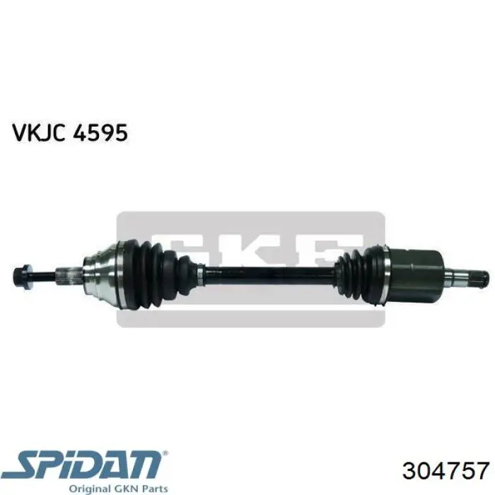 304757 GKN-Spidan Полуось передняя левая