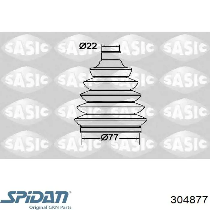 Пыльник ШРУСа наружный 304877 GKN-Spidan