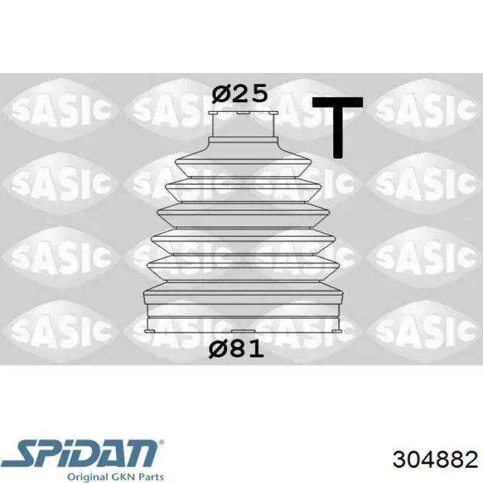 Чехол шруса GKN-Spidan 304882 цена, от 10.14 USD