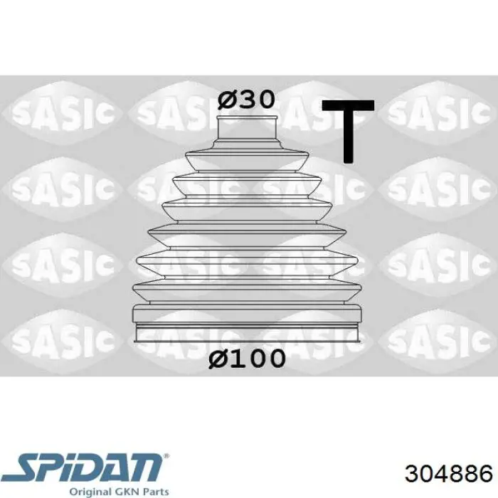 Пыльник ШРУСа наружный 304886 GKN-Spidan