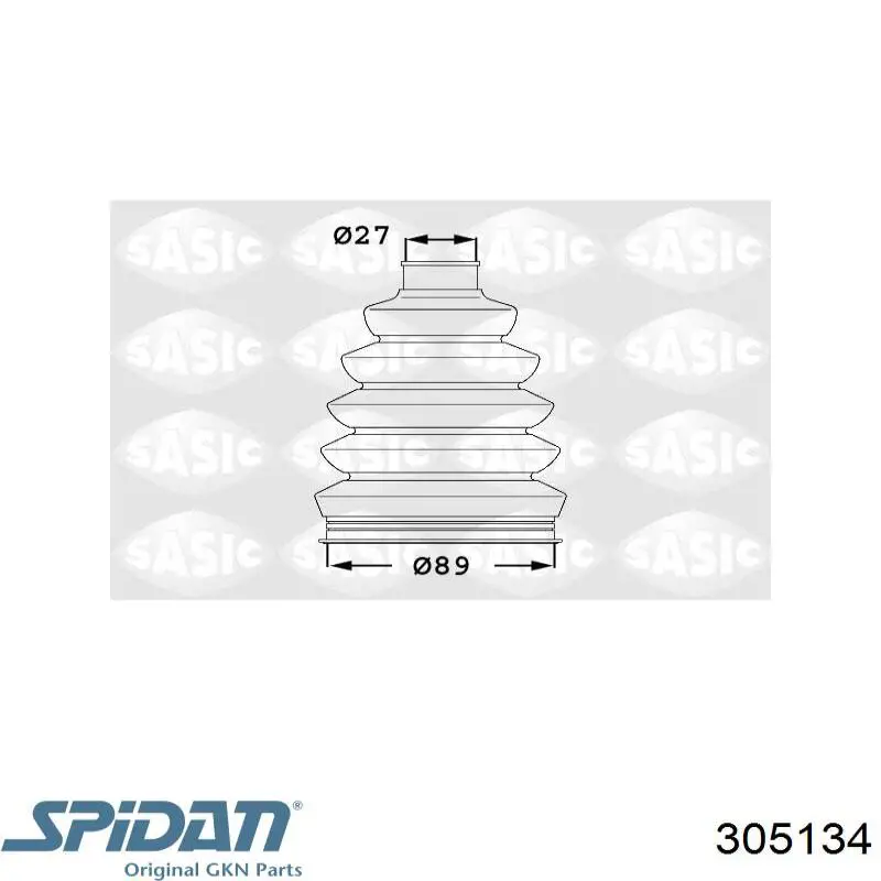 Пыльник ШРУСа передней полуоси наружный GKN-Spidan 305134