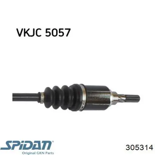 Полуось задняя 305314 GKN-Spidan