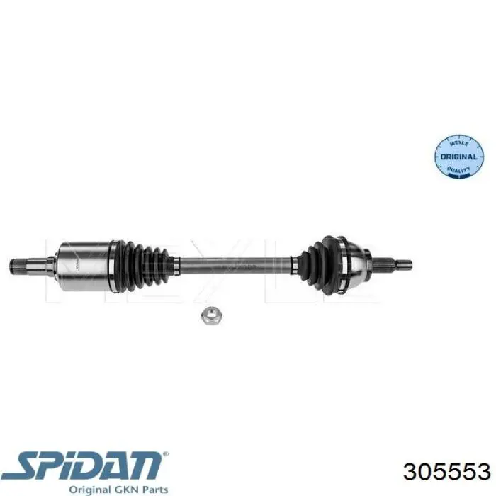 Левая полуось 305553 GKN-Spidan