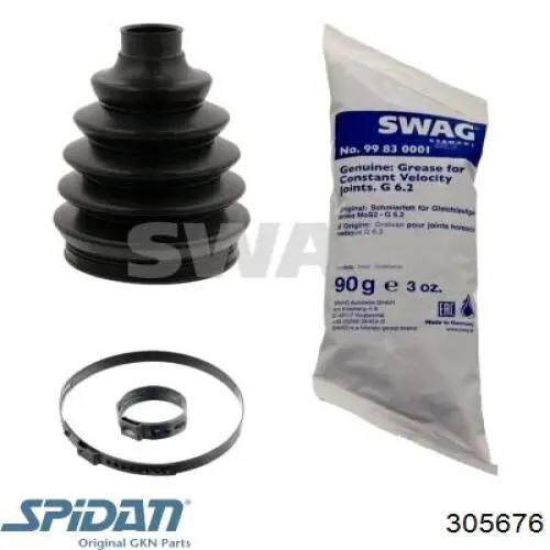 Чехол шруса GKN-Spidan 305676 цена, от 11.92 USD