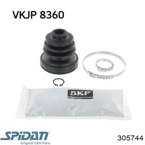 Пыльник шарнира угловых скоростей внутренний передний GKN-Spidan 305744 цена, от 12.54 USD