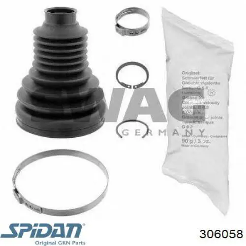 Пыльник шарнира угловых скоростей внутренний передний GKN-Spidan 306058 цена, от 25.28 USD