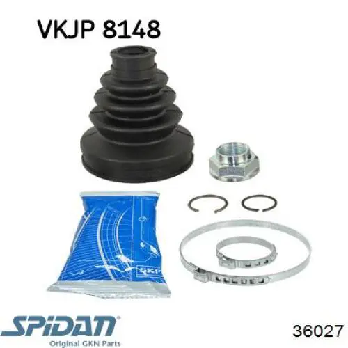 Пыльник шарнира угловых скоростей внутренний передний GKN-Spidan 36027 цена, от 8.09 USD