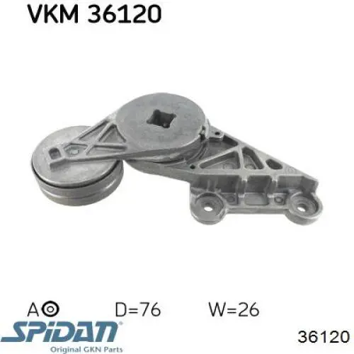 Árbol de transmisión delantero izquierdo 36120 GKN-Spidan