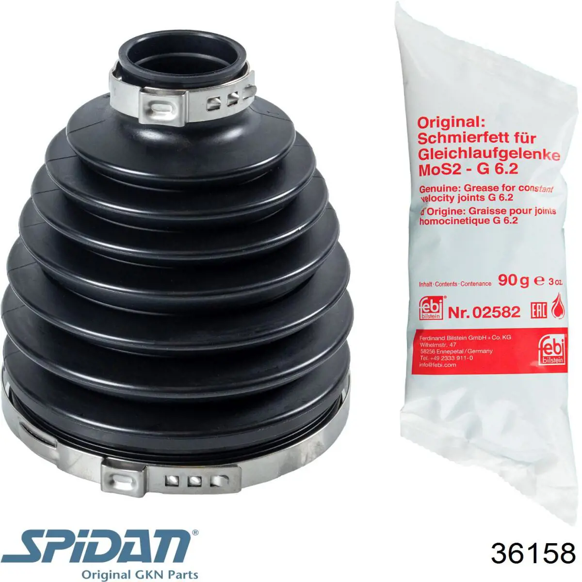 Пыльник ШРУСа наружный 36158 GKN-Spidan