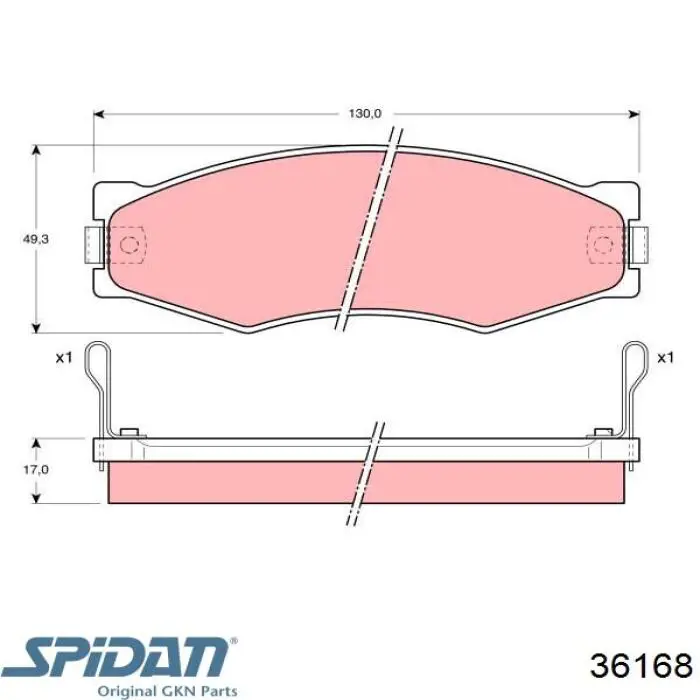 0036168 GKN-Spidan Пыльник ШРУСа передней полуоси внутренний
