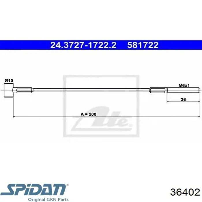 36402 GKN-Spidan Пыльник шарнира привода