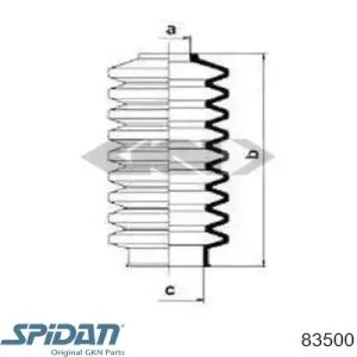 Пыльник рулевой рейки 83500 GKN-Spidan