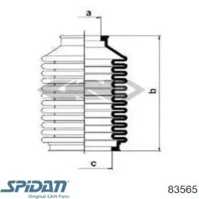 83565 GKN-Spidan Чехол рулевой рейки правый