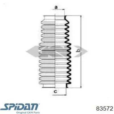 Пыльник рулевой рейки 83572 GKN-Spidan