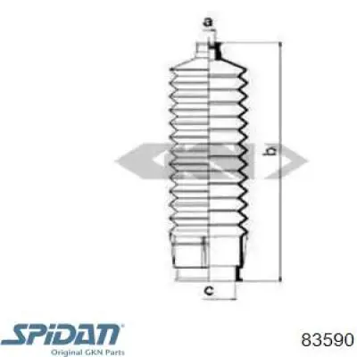 Пыльник рулевого механизма (рейки) правый 83590 GKN-Spidan