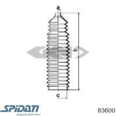 Пыльник тяги GKN-Spidan 83600 цена, от 6.87 USD