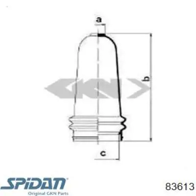83613 GKN-Spidan пыльник рулевого механизма (рейки левый)