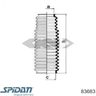 Пыльник рулевой рейки 83683 GKN-Spidan