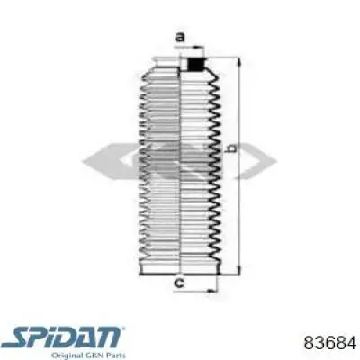 83684 GKN-Spidan Пыльник рулевой тяги