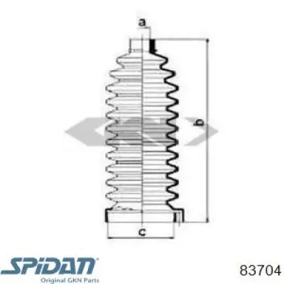 83704 GKN-Spidan Пыльник рулевой тяги