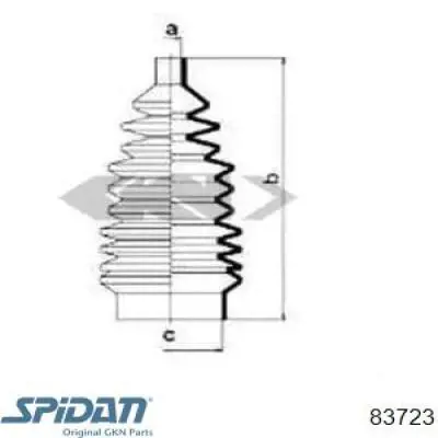 83723 GKN-Spidan Чехол рулевой рейки правый