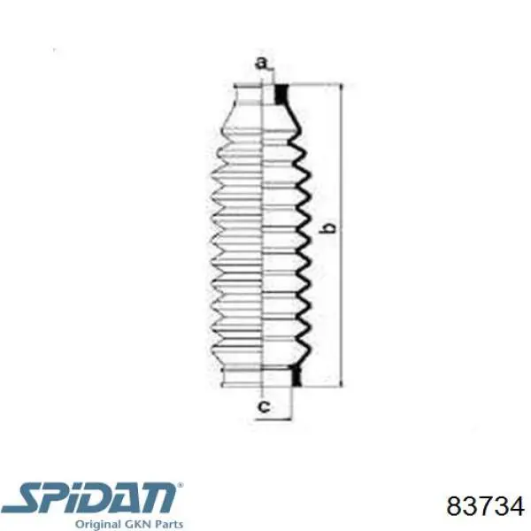 Купить 83734 GKN-Spidan Чехол рулевого механизма