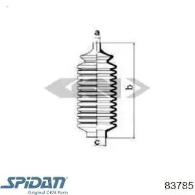 Пыльник рулевого механизма (рейки) правый 83785 GKN-Spidan