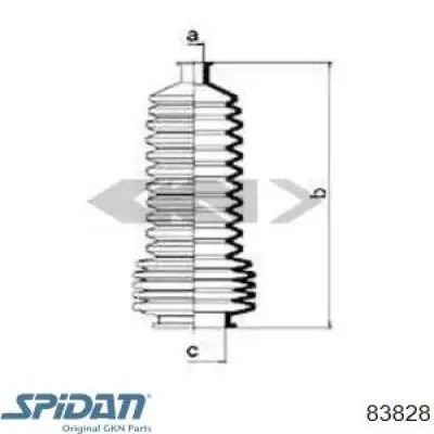 83828 GKN-Spidan пыльник рулевого механизма (рейки правый)