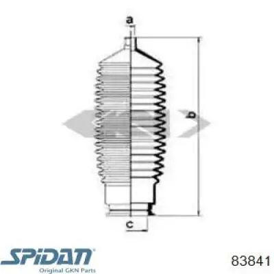 Пыльник рулевого механизма (рейки) правый 83841 GKN-Spidan