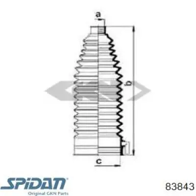 Пыльник тяги GKN-Spidan 83843 цена, от 7.14 USD