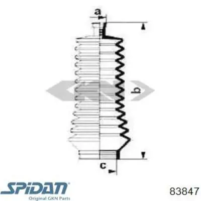 Пыльник рулевой рейки 83847 GKN-Spidan