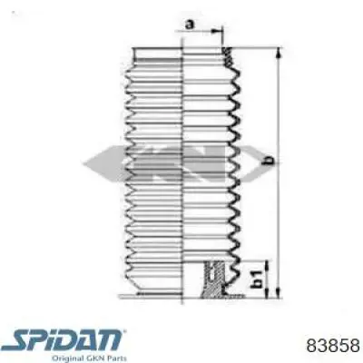 Пыльник рулевой рейки 83858 GKN-Spidan