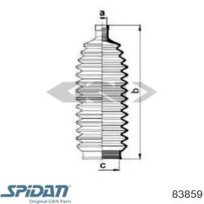 Пыльник рулевой рейки 83859 GKN-Spidan