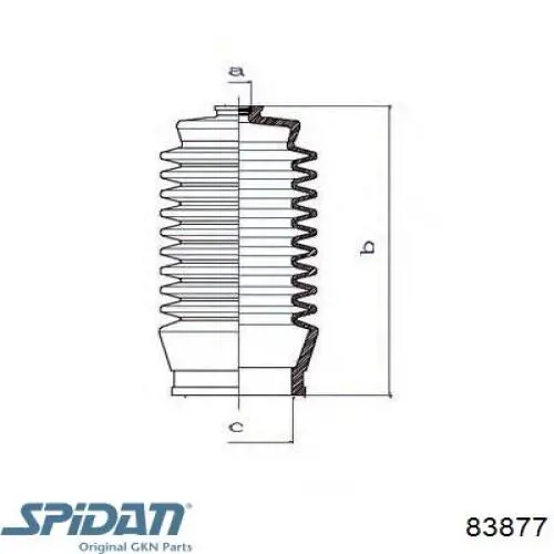 83877 GKN-Spidan Пыльник рулевой тяги