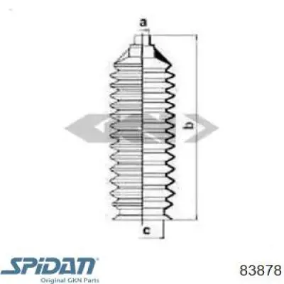 Пыльник рулевой рейки 83878 GKN-Spidan